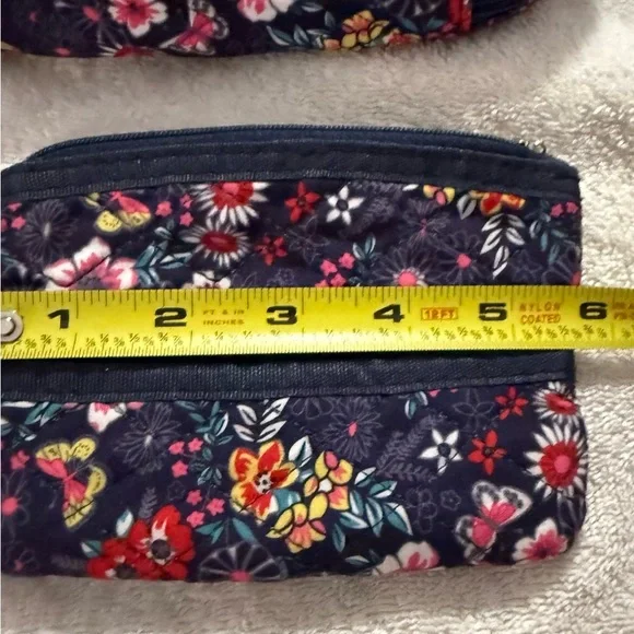 Floral Quilted Cosmetic Bag and Coin Pouch Set - Picture 6 of 8